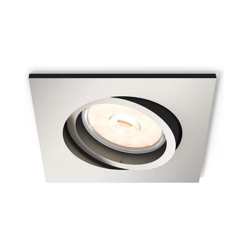 Spot Downlight Carré Donegal Coupe Ø70 Mm Nickel