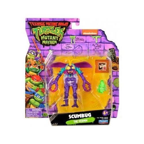 Coffret Tortues Ninja : Scumbug + Accessoires - Figurine 12 Cm - Turtle - Set Personnage Tmnt + 1 Carte Tigre - Nouveauté