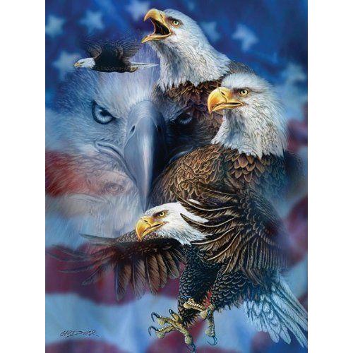 Sunsout Patriotic Eagles 1000 Pc Jigsaw Puzzle