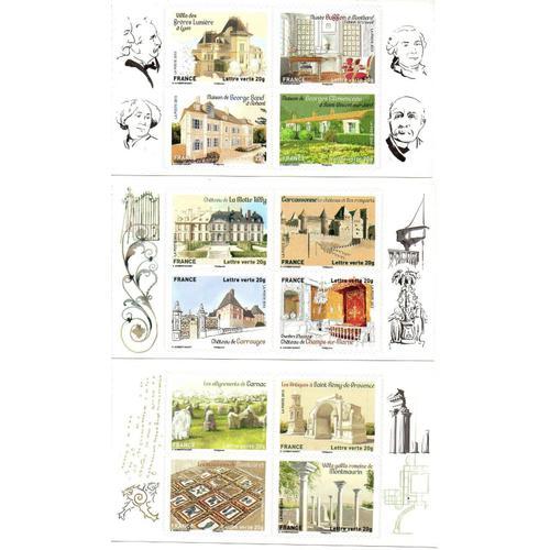 Patrimoine De France : Châteaux, Villa, Musées.. Série Complète Année 2013 Autoadhésifs N° 865 866 867 868 869 870 871 872 873 874 875 876 Yvert Et Tellier