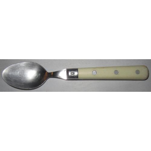 Petite Cuillère À Café Inox Manche Blanc Acier Inoxydable