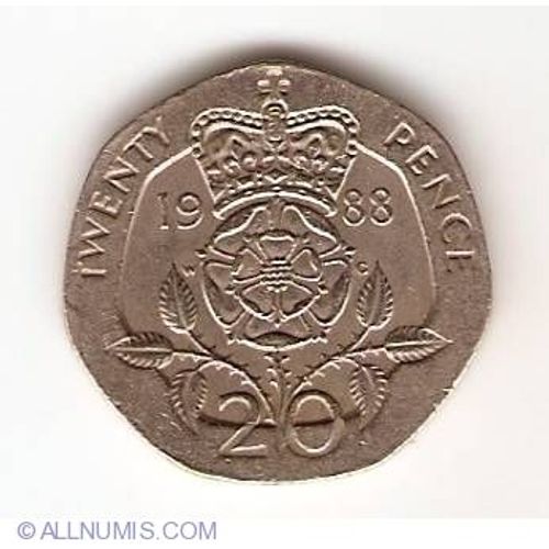20 Pence D'angleterre 1988