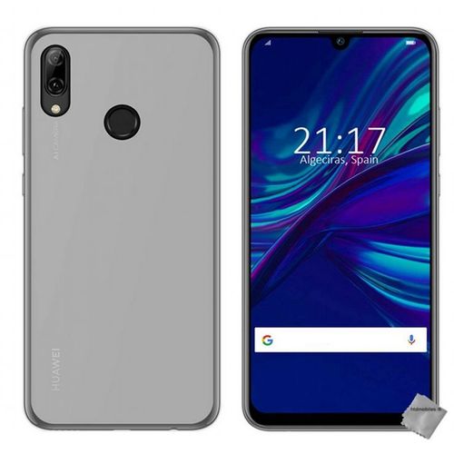 Housse Etui Coque Pochette Silicone Gel Fine Pour Huawei P Smart (2019) + Verre Trempe - Blanc Transparent