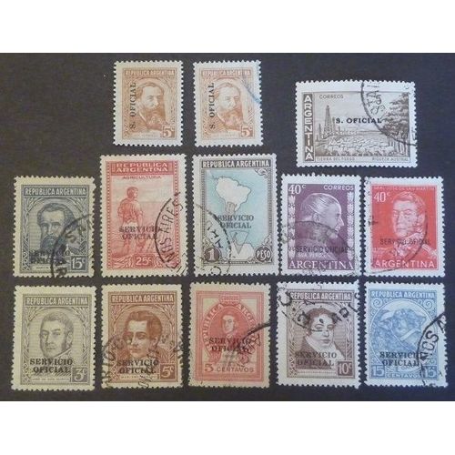 Argentine Service Neuf Et Oblitéré Y Et T N° 339 Et + Lot De 13 Timbres De 1938-55