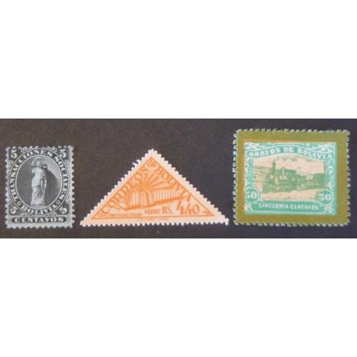 Bolivie Neuf Lot De 3 Timbres Divers