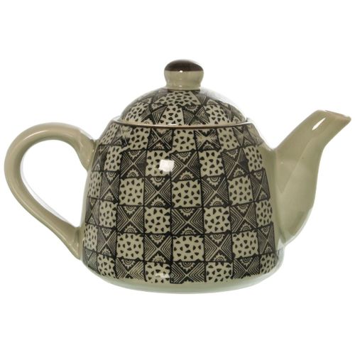 Théière En Céramique Grise Avec Son Infuseur En Acier 0.7 L