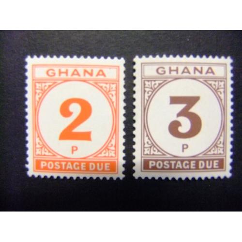 Ghana 1981 Timbres De1958 Sin Filigrana Yvert Tax 24 / 25 ** Mnh