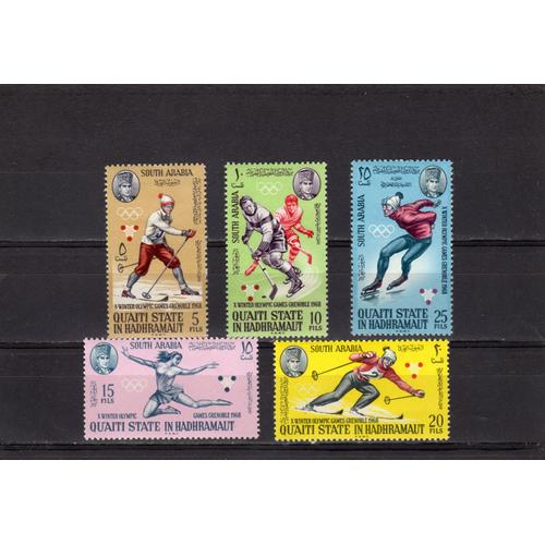 Timbres-Poste DArabie Du Sud, Hadramaout (Jeux Olympiques DHiver À Grenoble)