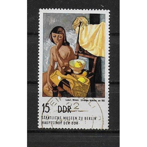 Allemagne 1974 : Tableau Du Musée De Berlin : Wilhem Lachnit : Jeune Fille Réfléchissant, Environ 1950 - Timbre Oblitéré