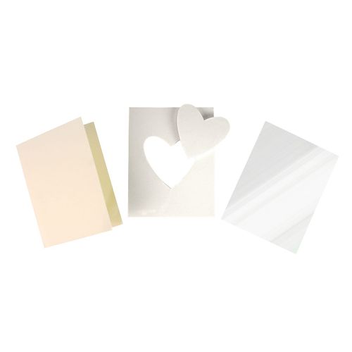 Carte Double Shaker Pour Cartes À Paillettes Coeur 10x14 Cm