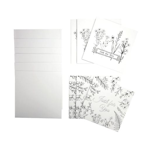Carte À Colorier Avec Enveloppe "Just For You" 13,5 Cm 6 Pièces