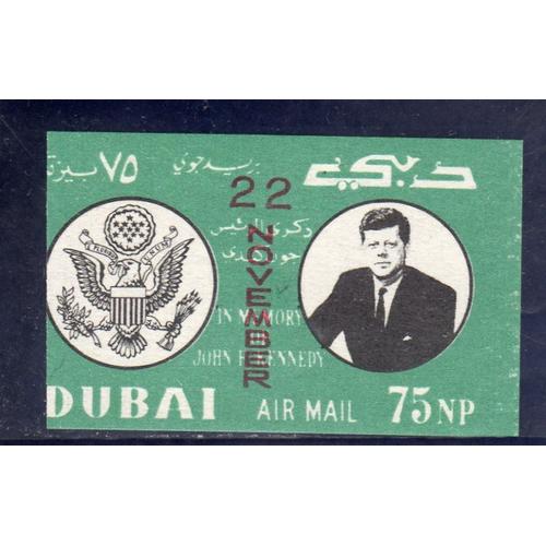 Timbre De Poste Aérienne DArabie Du Sud-Est, Dubaï (2ème Anniversaire De La Mort Du Président Kennedy)