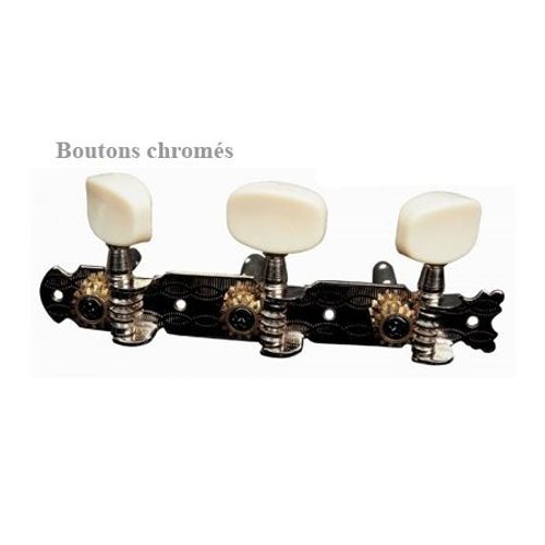 Ez1761n - Mécaniques Acoustique Platine Nickel Boutons Chrome