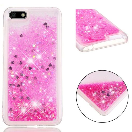 Coque souple Y5-2018 Liquide Star étoiles coloris ros