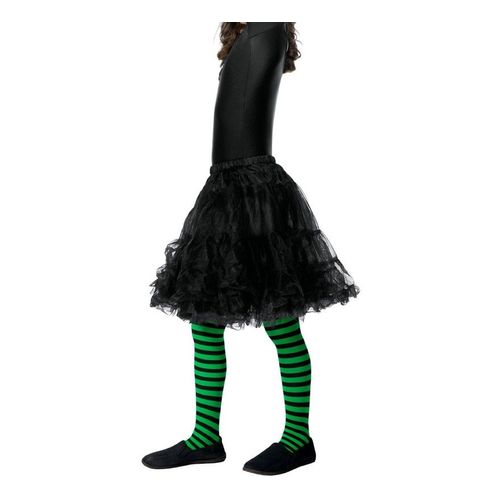 Collants À Rayures Verts Et Noirs Pour Enfants (Taille Unique Enfants)