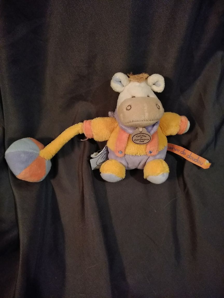 Doudou Et Compagnie Cheval Âne Hippopotame Jaune Orange Violet Graines De Doudou Musical