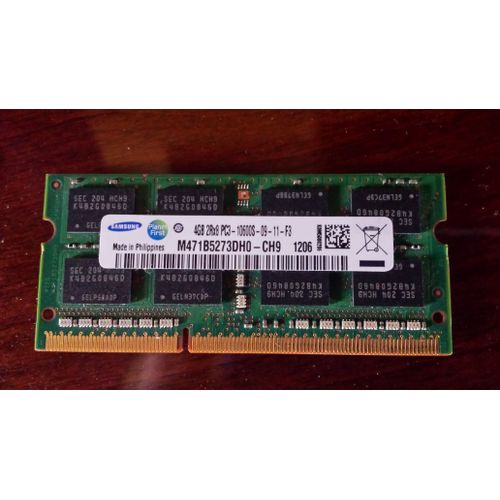 samsung 4 go ddr3 sodimm m471b5273dh0 ch9 10600s