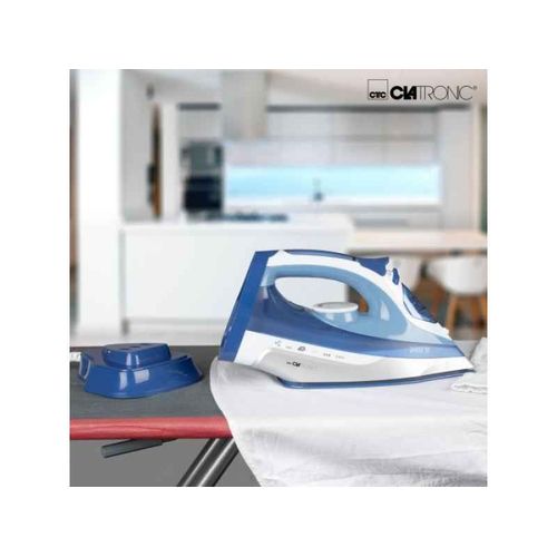 Fer à repasser semelle céramique avec ou sans fil 2400W Clatronic DB 3706 Bleu