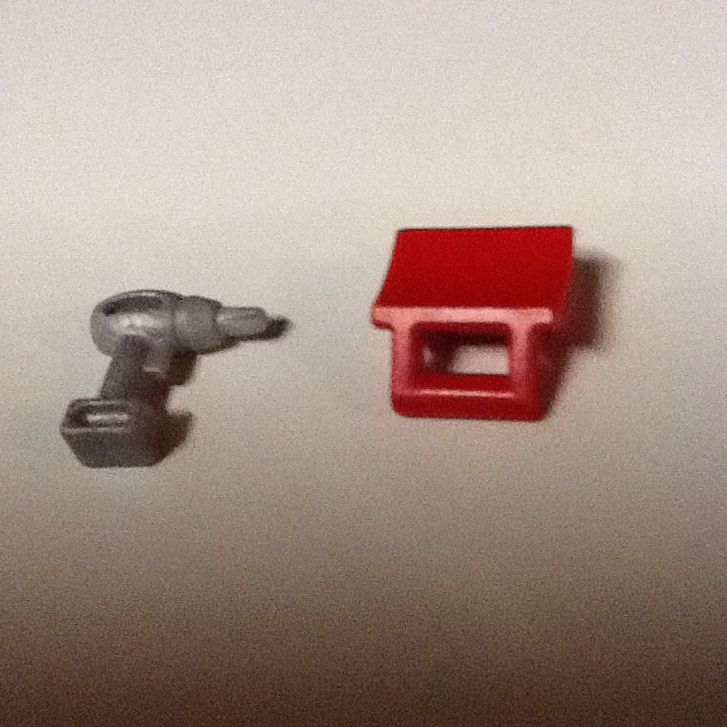 Playmobil Outils Clé De Choc Grise Et Cale Rouge