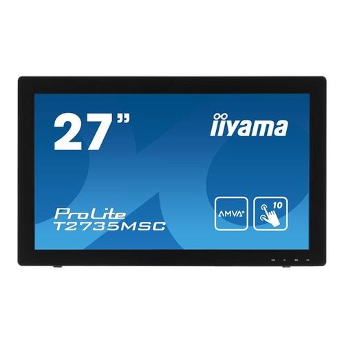 iiyama ProLite T2735MSC-B2 - Écran LED - 27" - 1920 x 1080 Full HD (1080p) @ 60 Hz - A-MVA+ - 255 cd/m² - 3000:1 - 5 ms - DVI-D, VGA, HDMI (MHL) - haut-parleurs - noir