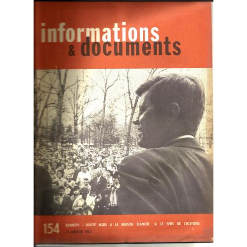 Informations Et Documents N°154 Du 15/01/1962 N° 154