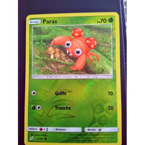 Carte Pokémon Française Reverse 6/ 181 Paras Duo De Choc