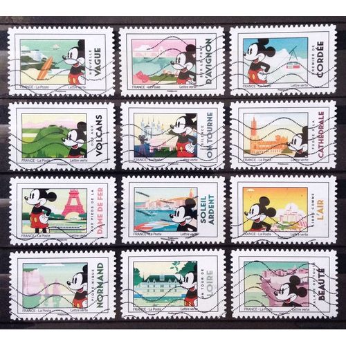 Série Mickey Et La France Complète Obl - Cote 8,40 - France Année 2018 - N24456