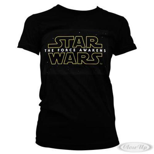 T-Shirt Pour Dame Logo 1 Star Wars/La Guerre Des Étoiles."The Force Awakens" Épisode 7