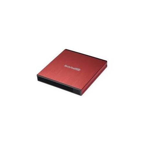 Boitier externe SLIM pour lecteur ou graveur SLIM SATA Rouge