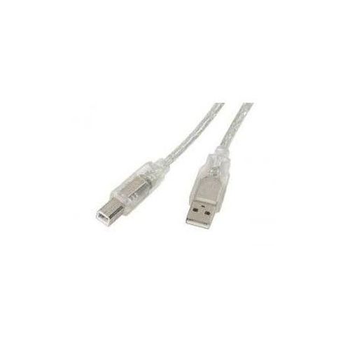 Cable USB 2 transparent pour imprimante 5 m