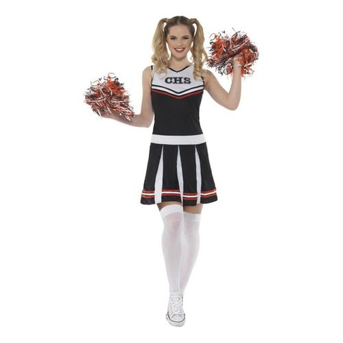 Déguisement De Cheerleader Noir Pour Femme (Taille Xs)