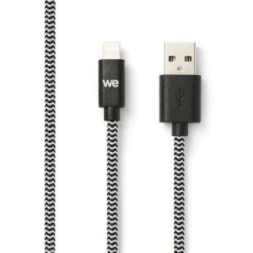 WE - Câble Lightning - Lightning mâle pour USB mâle - 1 m - noir