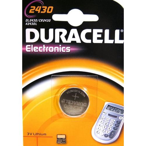 Pile plate Duracell (CR2430) 3V Lithium