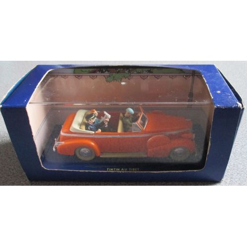 Le Taxi De New Delhi De Tintin Au Tibet-Cadillac Fleetwood Année 1938 Avec Chauffeur Indien Et 3 Passagers : Haddock,Tintin Et Milou - Modèle Réduit Pour Collectionneur-Edition Atlas 1960-Atlas