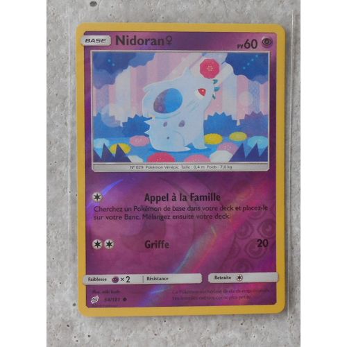 Nidoran Reverse 54/181 - Sl9 - Duo De Choc - Vf