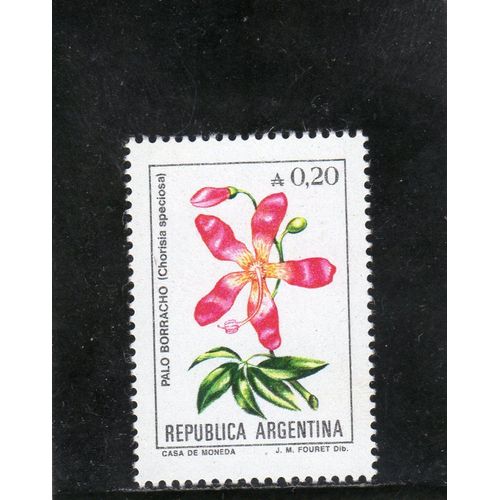 Timbre-Poste DArgentine (Fleur)