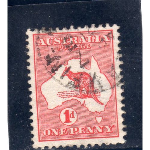 Timbre-Poste DAustralie (Carte De LÎle Et Kangourou)