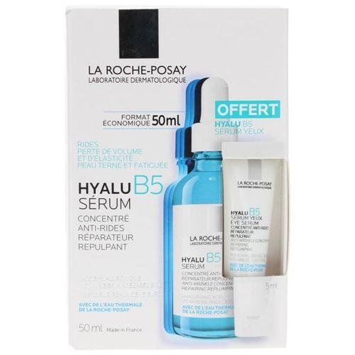 La Roche-Posay Hyalu B5 Sérum Concentré Anti-Rides À L'acide Hyaluronique 50 Ml + Sérum Yeux 5 Ml Offert 
