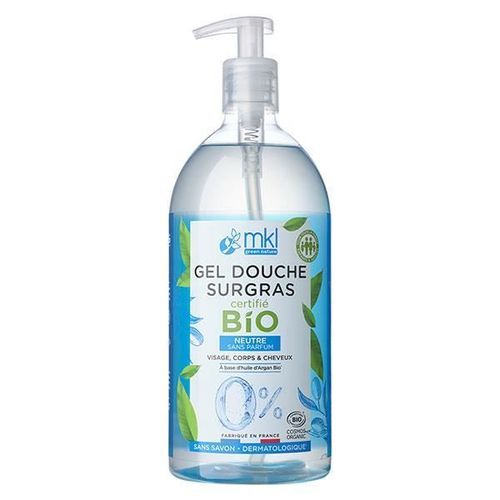Gel Douche - Mkl Green Nature - Neutre Bio - 1l - Sans Parabène - Enrichi En Aloe Vera 