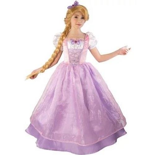 Déguisement Costume Robe Princesse Raiponce De Disney Violette Et Rose Avec Serre-Tête Fille 8 Ans César