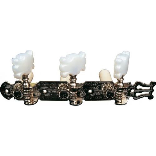 Ez1779n - Mécaniques Classique Platine Nickel Lyre Boutons Nacrés