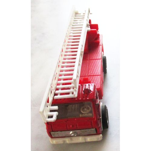 Camion De Pompiers Mercedes-Benz 1422 - Rouge Avec Grande Échelle Blanche - Modèle Réduit Welly N°9100 Pour Collectionneur - Marqué Fire Dept (Acheté En Angleterre)-Welly