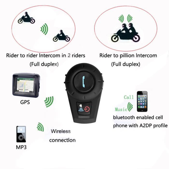 Casque moto Interphone Bluetooth BT Multi Interphone casque