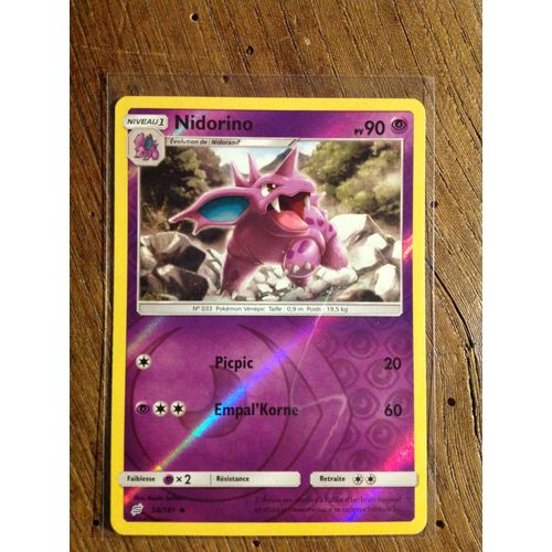 Nidorino Reverse 58/181 Série Soleil Et Lune Duo De Choc
