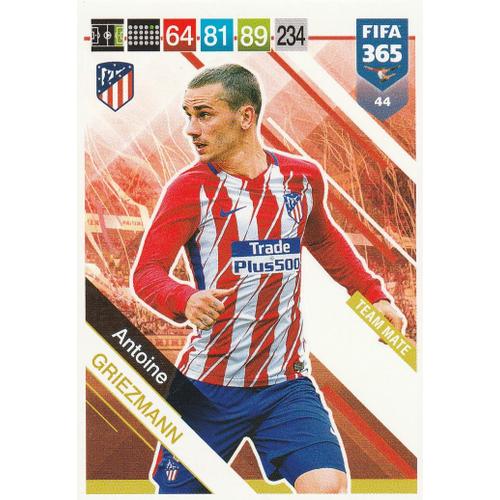 N° 44 - Carte Adrenalyn Xl Panini Foot Fifa 365 2019 - Antoine Griezmann - Atletico Madrid