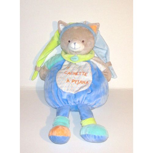 Ours Baby Nat Range Pyjama Peluche Doudou Calins Ma Cachette A Pyjama 57 Cm