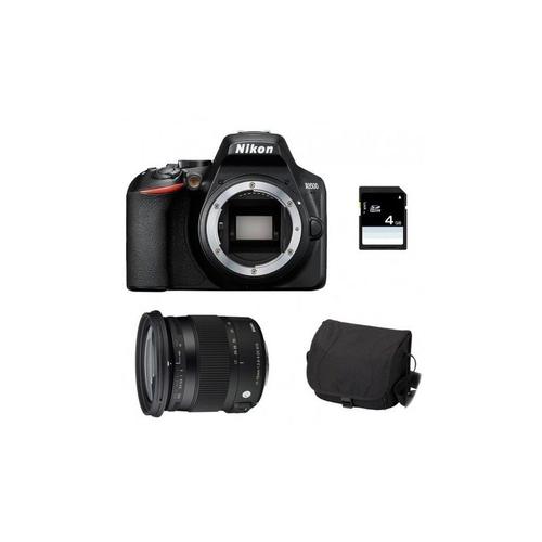Nikon D3500 + Sigma 18-200mm F3.5-6.3 OS HSM Contemporary + Sac + SD 4Go