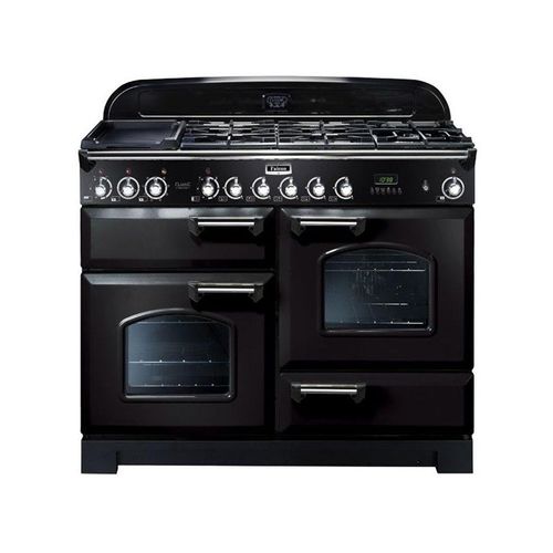 Falcon Classic Deluxe 110 - Cuisinière (four à deux étages) - pose libre - largeur : 109.2 cm - profondeur : 60 cm - hauteur : 92.5 cm - noir