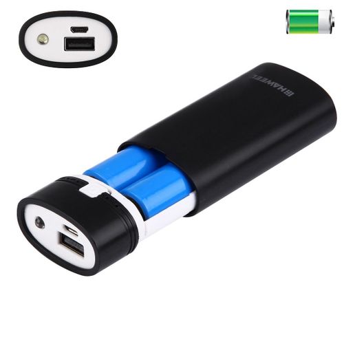 Boitier Batterie Externe Power Bank 2 X Pile 18650 (Non Inclus) 5600 Mah Port Usb Blanc