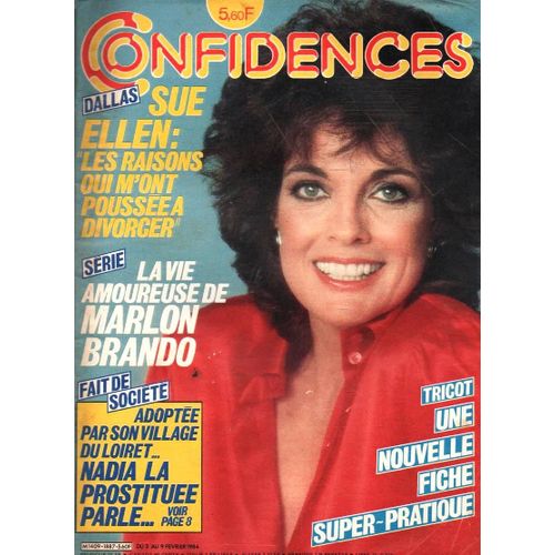 Confidences 1887 1984 Sue Ellen Dallas/Victoria Principal/Lisette Malidor/Patty Layne/Brando/Gerard Lanvin/Anconina/Marina Vlady/Trintignant Deneuve/